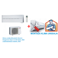 Klima uređaj Mitsubishi Electric Kirigamine Style 3.5 kW bijela, MSZ-LN35VGW/MUZ-LN35VG, WiFi  SA MONTAŽOM